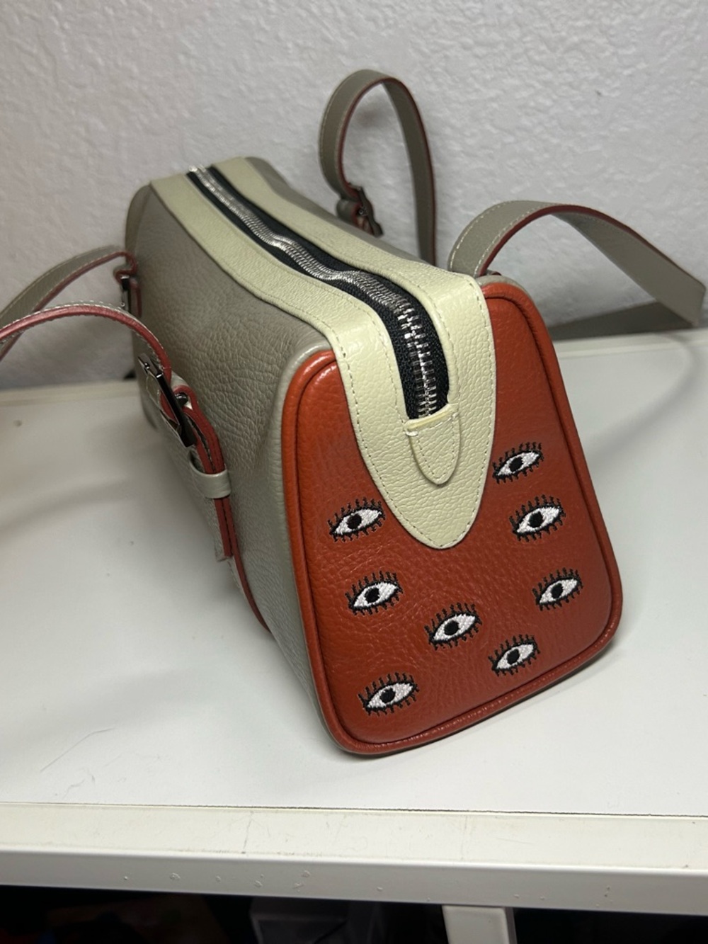 Min & Mon Esther Tuffet Brown Satchel Mini Bag